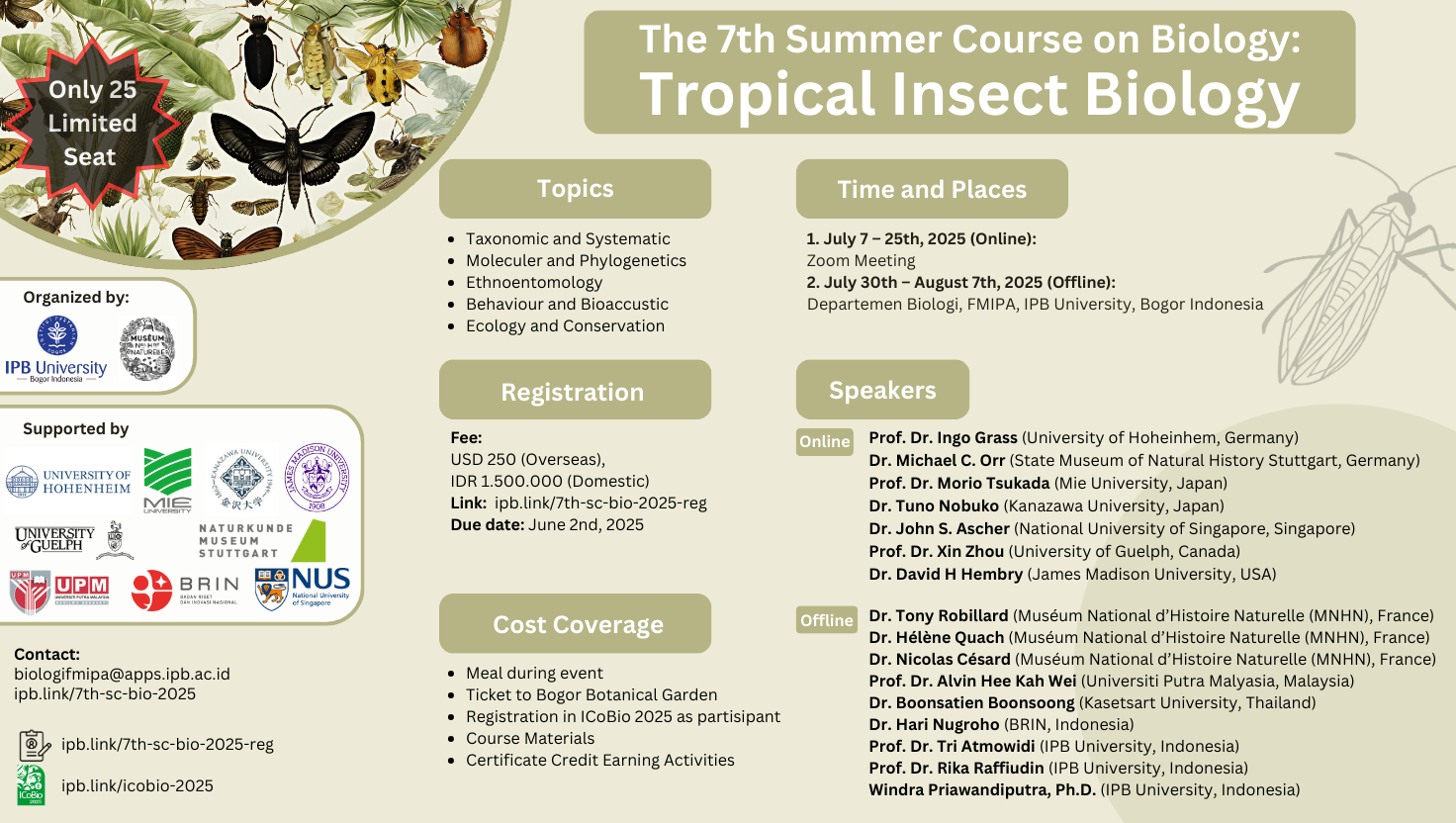 The 7th Summer Course on Biology 